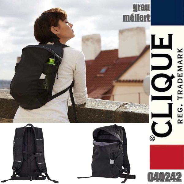2.0 Daypack flexibler Tagesrucksack, Schwarz, Clique - 040242