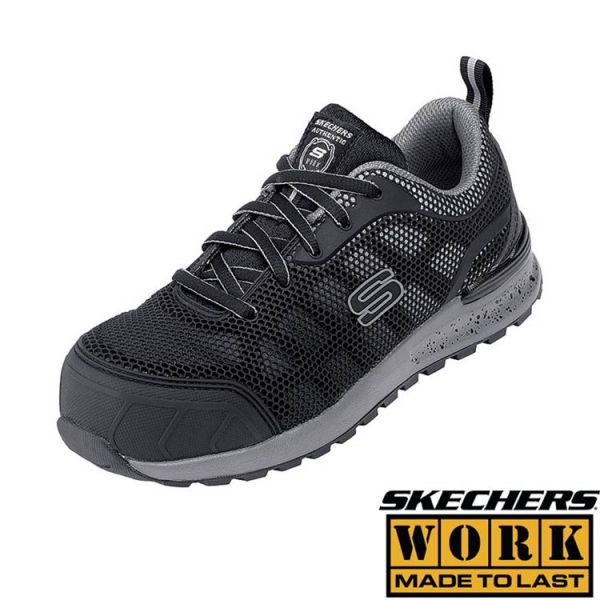 SKETCHERS Work, leichter Damen Sicherheitsschuh, schwarz/anhrazit,