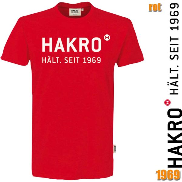 NO. 1969 Hakro T-Shirt mit Logo, rot