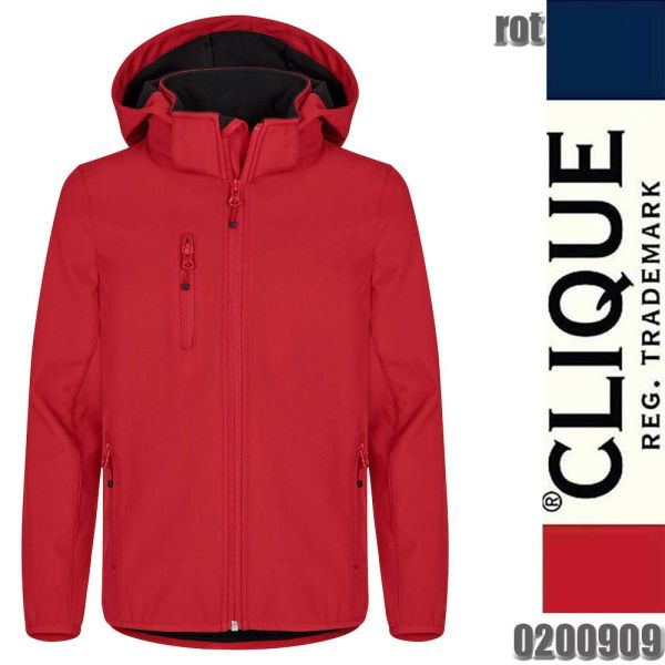 Classic Softshell Jacket Junior, Clique - 0200909, rot