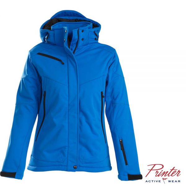 Ladies Softshelljacke PRINTER Skeleton - mit Kaputze-blau