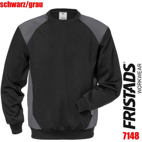 SWEATSHIRT 7148 SHV - FRISTADS - 131763-schwarz-grau