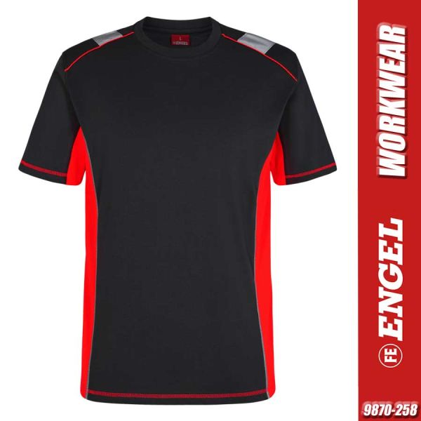 CARGO T-Shirt von ENGEL Workwear - 9870-258-black-red