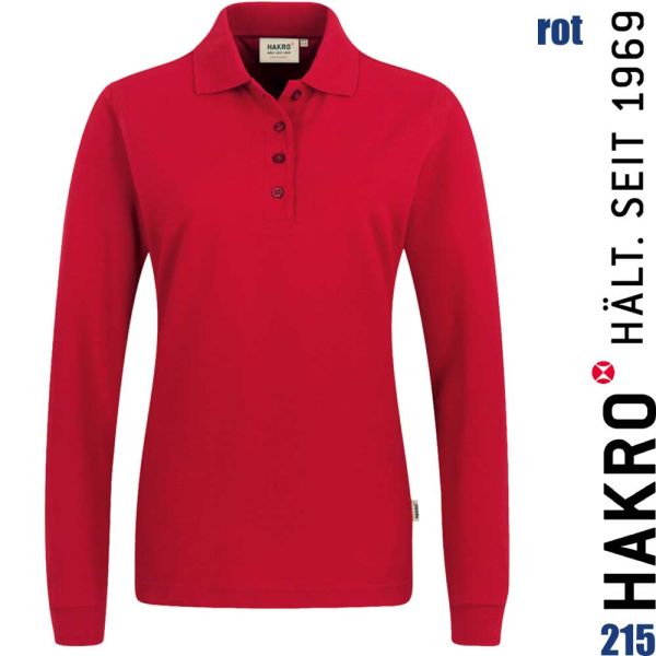 NO. 215 Hakro Damen Longsleeve-Poloshirt Mikralinar