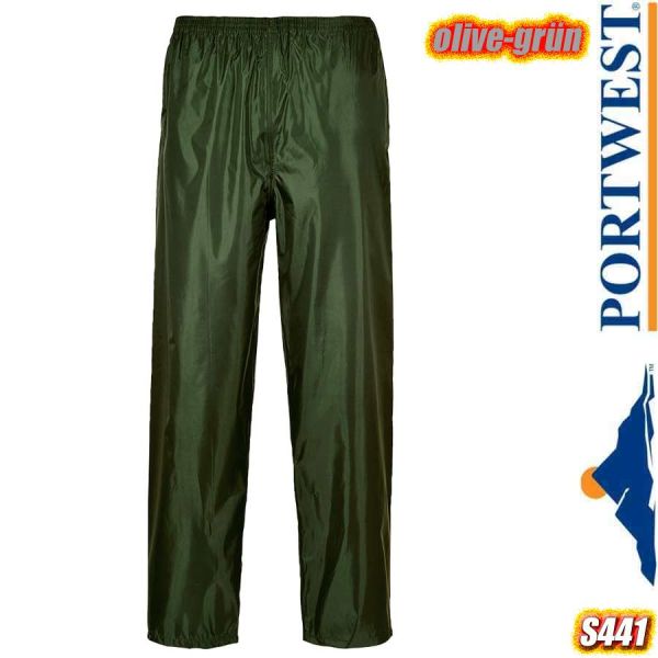 Klassische Regenhose, mit seitlichen Eingriffen, S441, Portwest