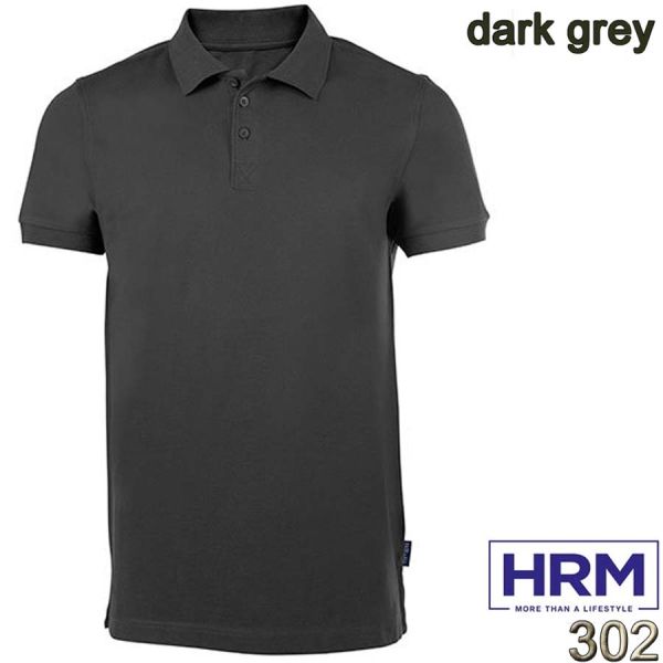 Heavy Stretch Poloshirt, HRM, 302, dark grey