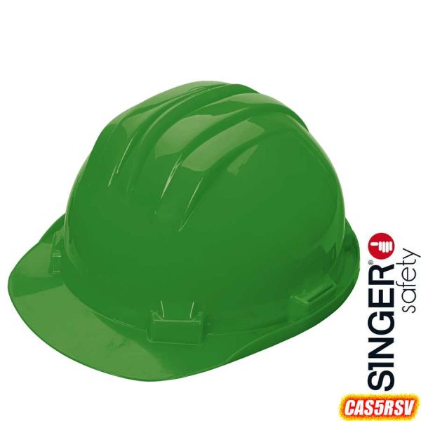 Baustellenhelm aus Polyethylen, CAS5RSV, SINGER Safety, grün