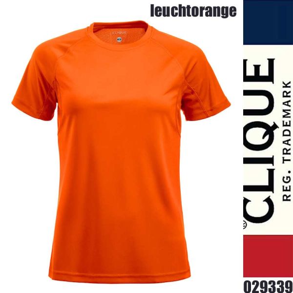 Premium Active-T Ladies, funktionelles T-Shirt, Clique - 029339, leuchtorange
