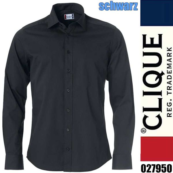 Clark Langarm Hemd, Clique - 027950, schwarz