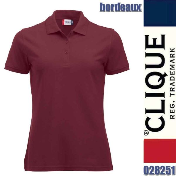 Manhattan ladies Polo Shirt, Clique - 028251, bordeaux