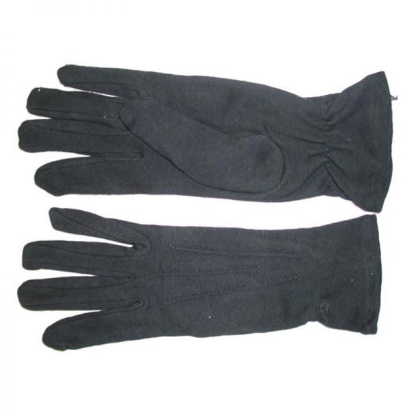 Baumwollhandschuhe schwarz, einzeln verpackt, für spezielle Einsätze wie St. Niklaus, Fasching, usw.