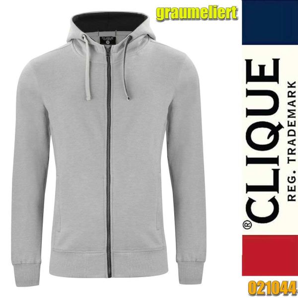Classic Hoody Full Zip, Herren, Clique - 021044, graumeliert