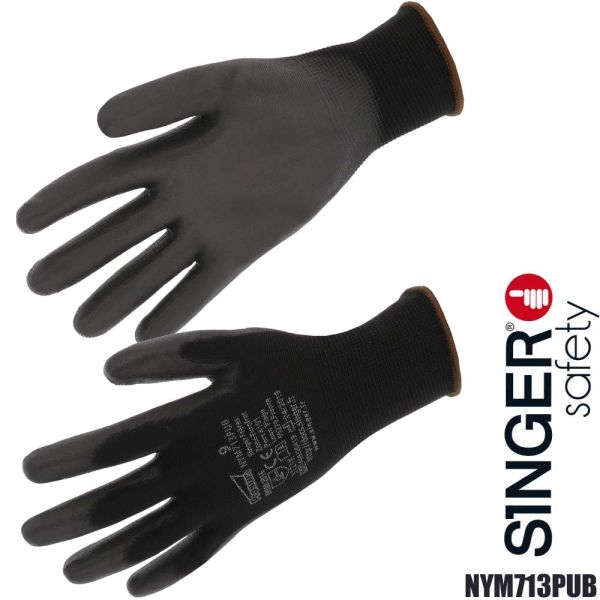 Leichte PU Handschuhe, schwarz, SUPERPREIS ! NYM713PUB