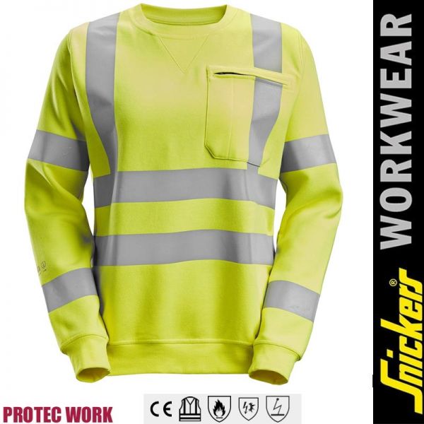 2876 ProtecWork - Damen-Sweatshirt-High-Vis- Klasse 3-2 - SNICKERS Workwear