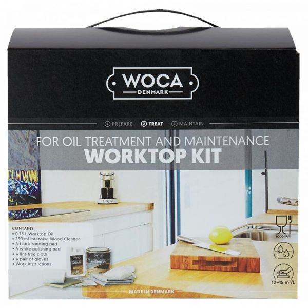 Arbeitsplatten-Box Natur WOCA, Öl + Reiniger