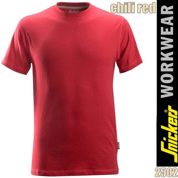 T-Shirt, Klassisch, 2502, SNICKERS Workwear, chili red