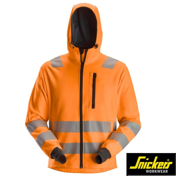 Hoodie, Snickers Workwear, Allround Work, Hi-Vis, 8039, orange