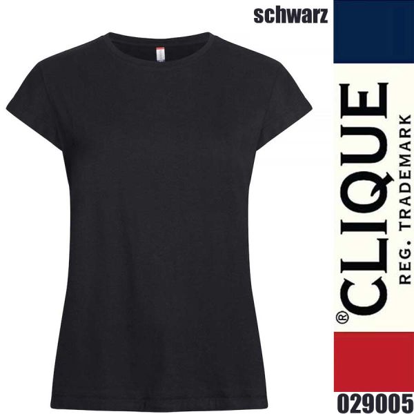 Fashion Top Lady T-Shirt kurze Ärmel, Clique - 029005, schwarz