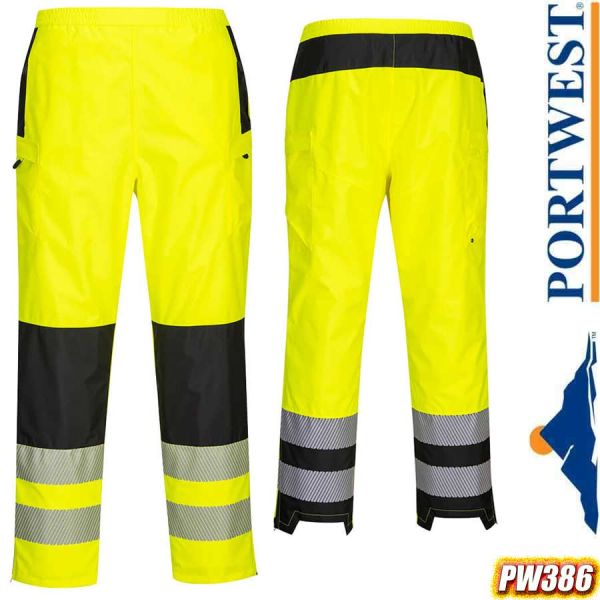 Damen Warnschutz Regenhose, PW386, PORTWEST