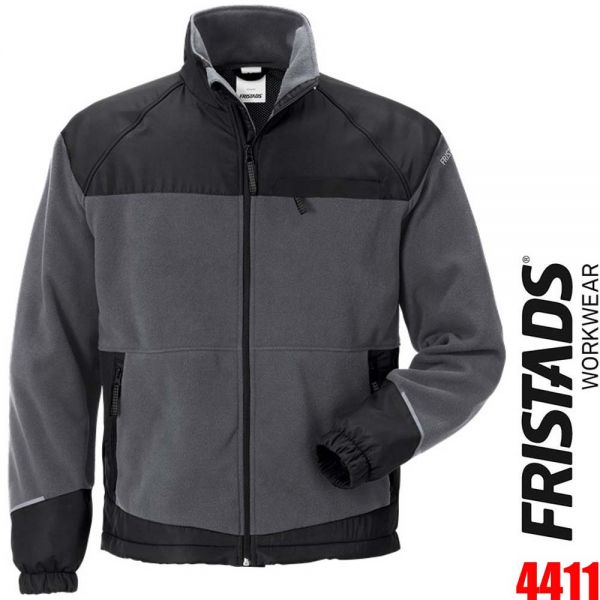 Winddichte Fleecejacke 4411 - FRISTADS Workwear-grau-schwarz