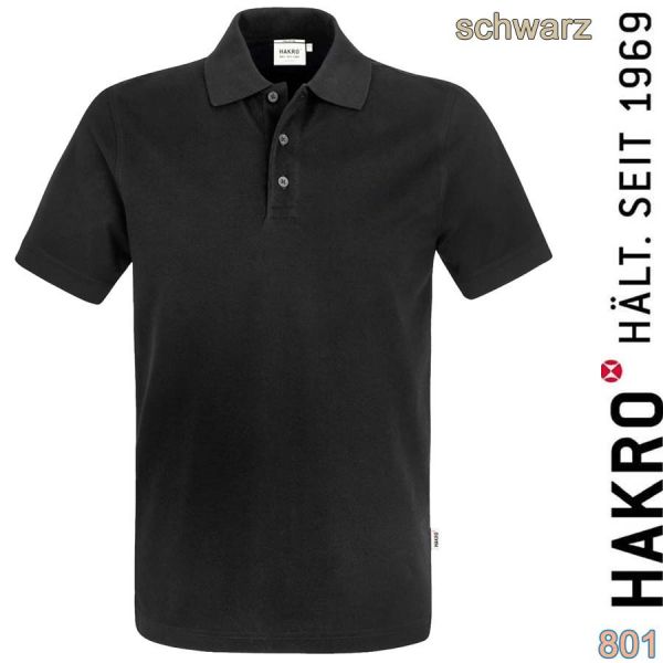 NO. 801 Hakro Poloshirt Pima-Cotton, schwarz