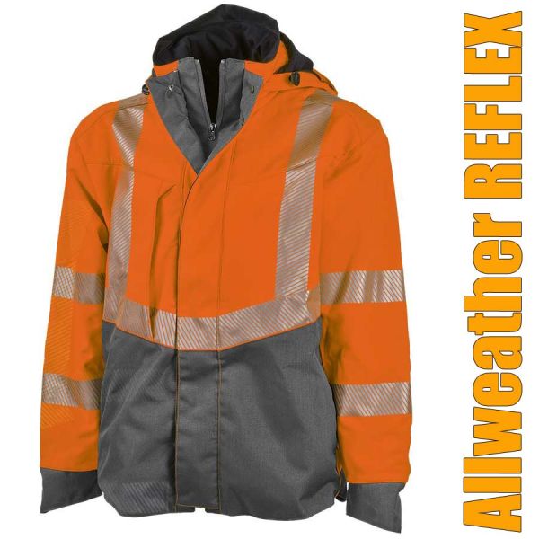 Allweather REFLEX Jacke, orange-grau