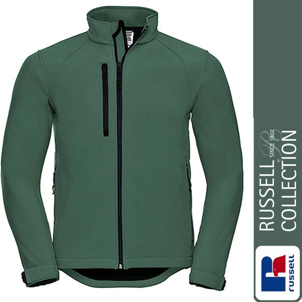 Men`s Softshell Jacket, Russel - Z140-bottle green