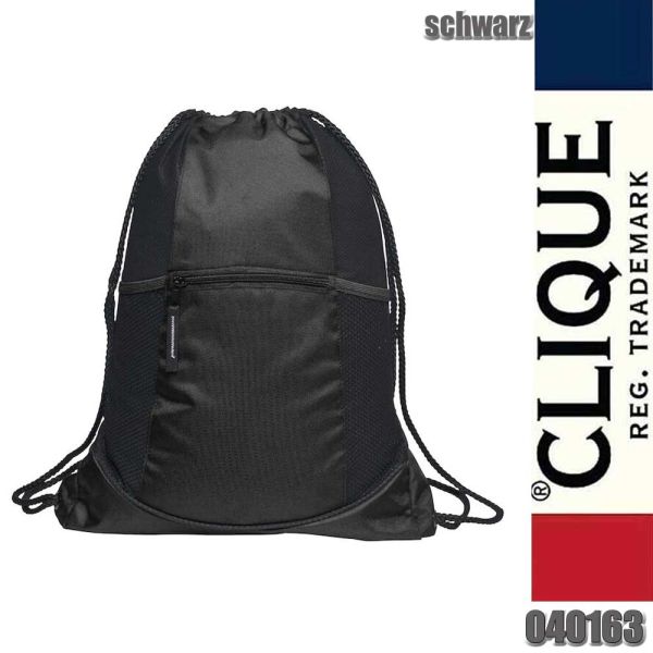 Smart Backpack Rucksacktasche mit Kordelzug, Clique - 040163, schwarz