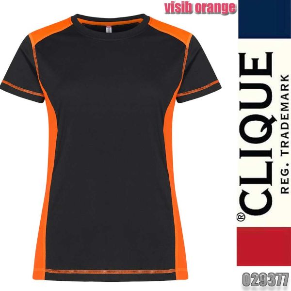 Ambition-T Lady T-Shirt mit Sichtbarkeit, Clique - 029377, visib orange