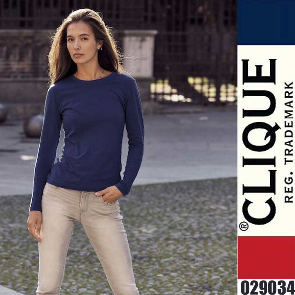 Basic-T L/S Ladies, T-Shirt Langarm, Clique - 029034