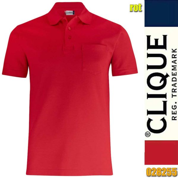 Basic Polo Pocket, Clique - 028255, rot