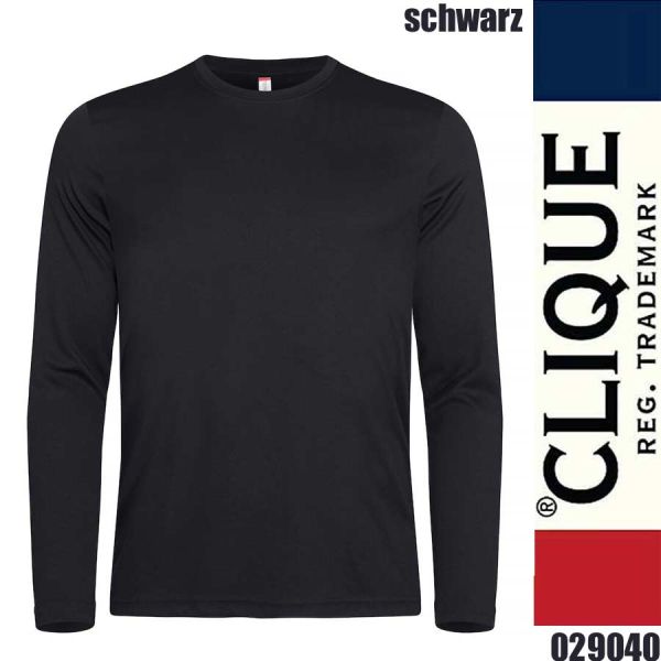 Basic Active-T LS, T-Shirt Langarm, CLique - 029040, schwarz