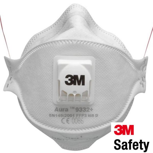 3M (9332) Feinstaubmaske Schutzstufe FFP3 Schachtel à 10 Stck.