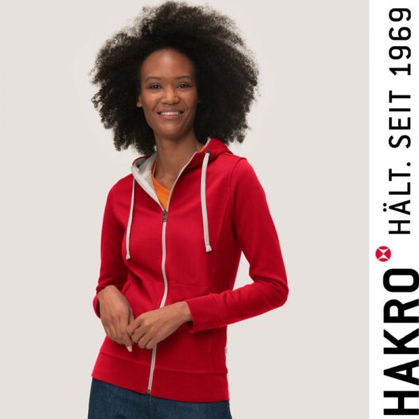 NO. 255 Hakro Damen Kapuzenjacke Bonded-rot