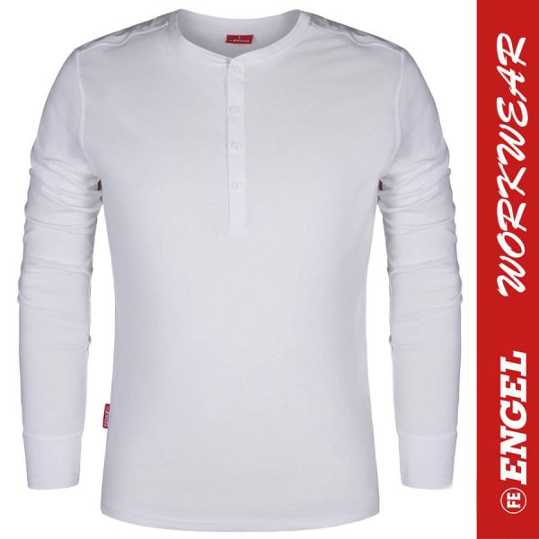 Grandad Langärmliges T-Shirt - ENGEL Workwear - 9257-weiss