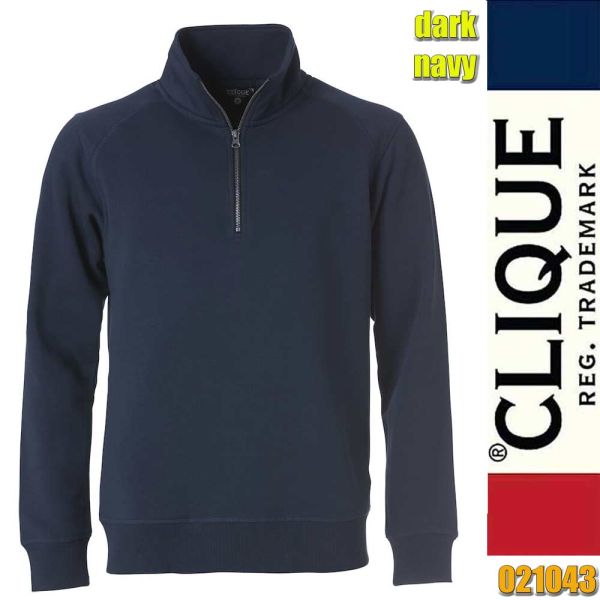 Classic Half Zip Sweat Shirt, Clique - 021043, dark navy