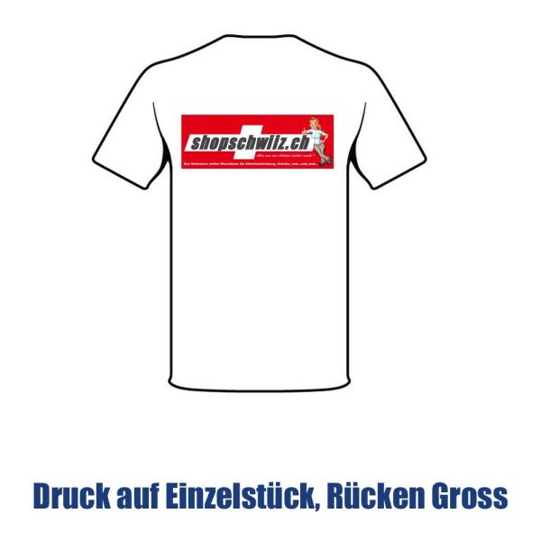 Druck auf Einzelstück - Rücken Gross