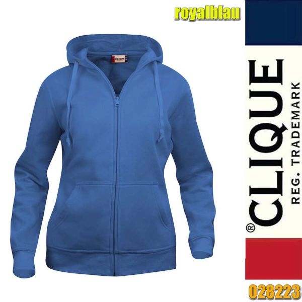 Basic Hoody Full zip Ladies, Clique - 021035, royalblau