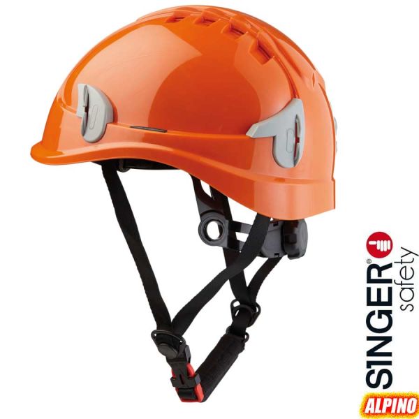 Rigger Helm, gelb, Bauhelm belueftet, ALPINO, SINGER Safety