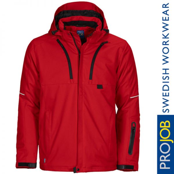 3-Lagige Softshell Jacke, gefüttert, Pro Job - 3407-rot