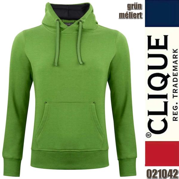 Classic Hoody Ladies, Clique - 021042, grün-meliert