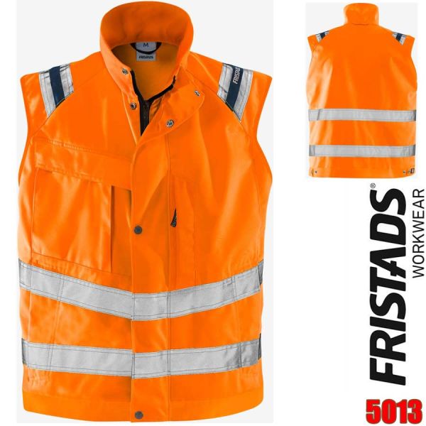 HIGH VIS WESTE, KL. 2 5013 PLU, FRISTADS, 131155, orange