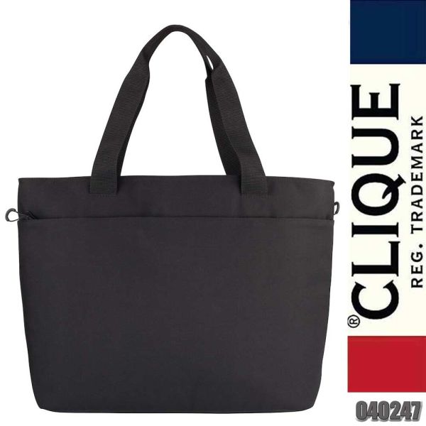 2.0 Tote Bag stylishe Notebook-Tragetasche, Schwarz, Clique - 040247