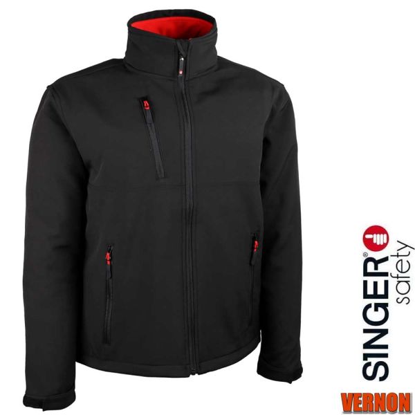 Softshelljacke flexibel, wasserabweisend, VERNON, SINGER Safety