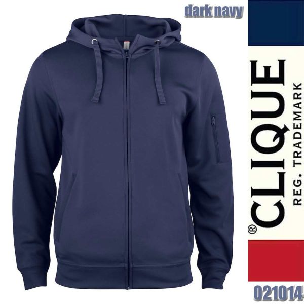 Basic Active Hoody Full Zip, Sweat Jacke Clique - 021014, dark navy