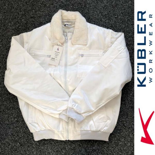Pilotjacke mit warmem Fell-Kragen - weiss - Kübler Workwear -