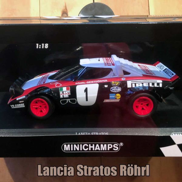 Lancia Stratos, Röhrl/Geistdörfer 1/18, MINICHAMPS HWS 1024