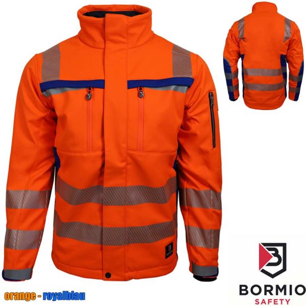 Sommer Softshelljacke Bormio Dom - orange-royalblau