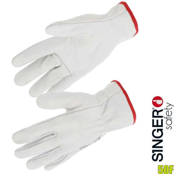 Rindsleder Handschuh, Gummizug, SINGER Safety, 50F