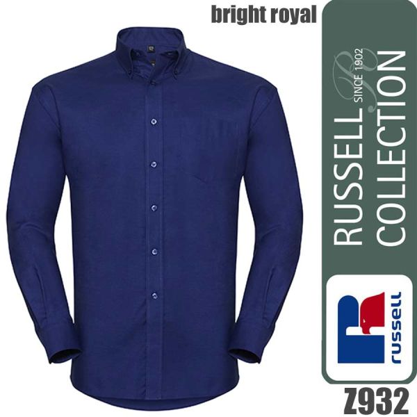 Men`s Long Sleeve Classic Oxford Shirt, Russel - Z932